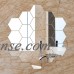 12Pcs DIY Wall Sticker Hexagonal 3D Mirror Self Adhesive Plastic Mirror Tiles for Home Decor Silver   